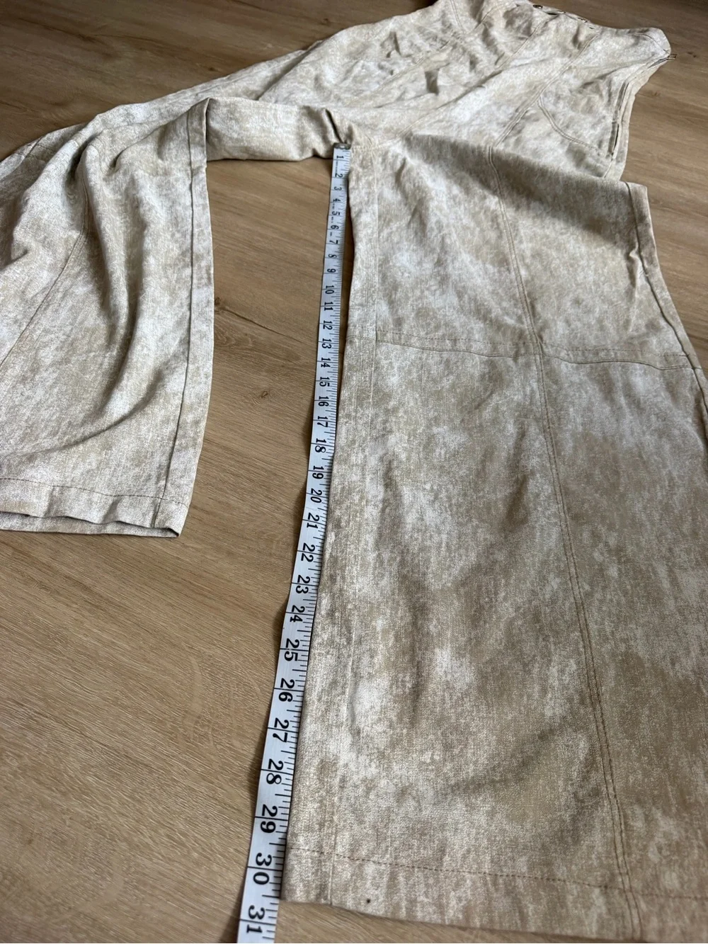 ZARA Printed linen blend jumpsuit Strapless Wide Leg Resort SZ M